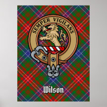 Klan Wilson Vapensköld över Modern Tartan
