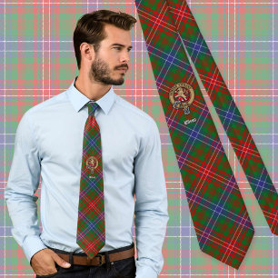 Klan Wilson Vapensköld över Modern Tartan Slips