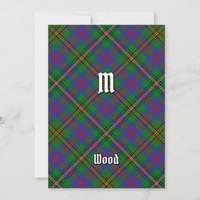 Klan Wood Tartan Inbjudningar (Framsida)