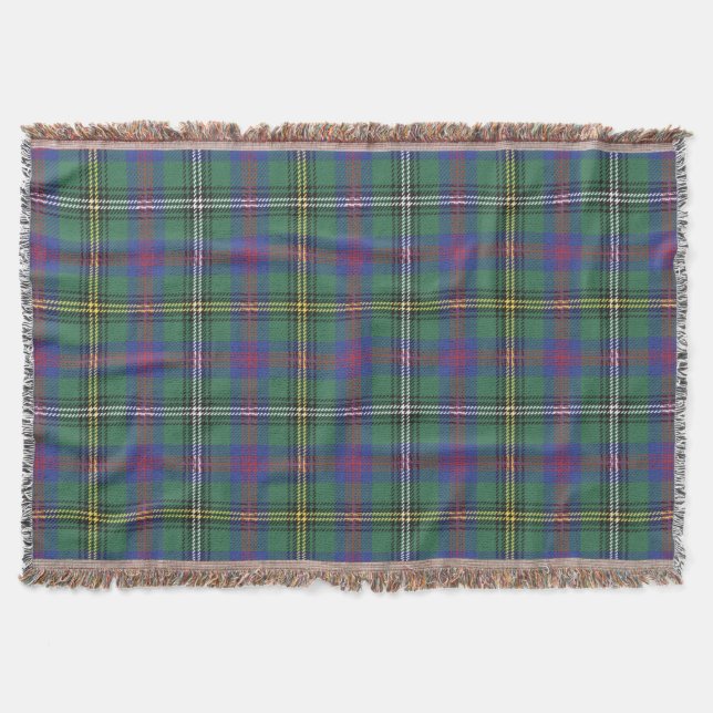 Klan Wood Tartan Play Scottish Kilt Mönster Filt (Framsidan)