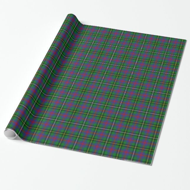 Klan Wood Tartan Presentpapper (Utrullad)