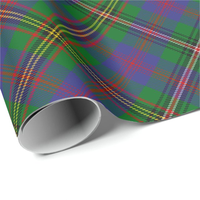Klan Wood Tartan Presentpapper (Rullad Hörn)
