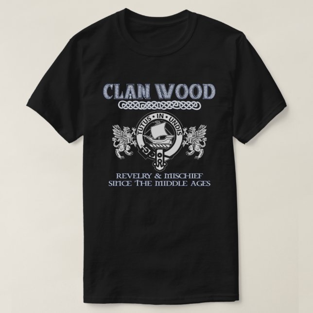 Klan Wood vapensköld Scottish klans Scottish Surna T Shirt (Design framsida)