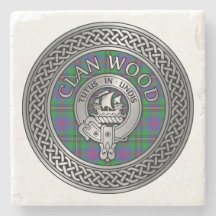 Klan Wood Vapensköld & Tartan Knot