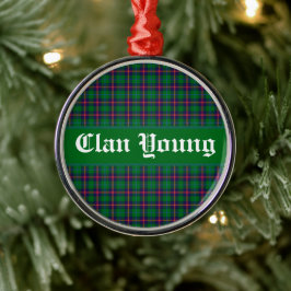 Klan Young Tartan Play Personlig Julgransprydnad Metall