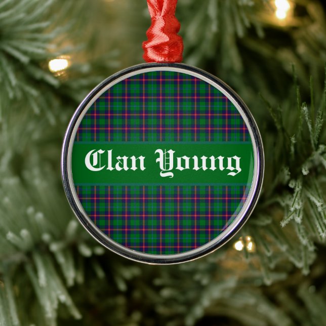 Klan Young Tartan Play Personlig Julgransprydnad Metall (Träd)