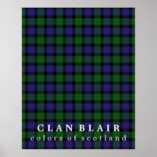 KlanBlair färger av den Skottland tartanen Poster