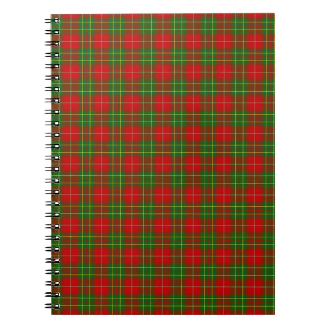 KlanBurnett Tartan Anteckningsbok Med Spiral (Framsidan)