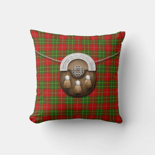 KlanBurnett Tartan och Sporran Kudde (Framsida)