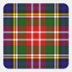 KlanChristie Tartan Fyrkantigt Klistermärke