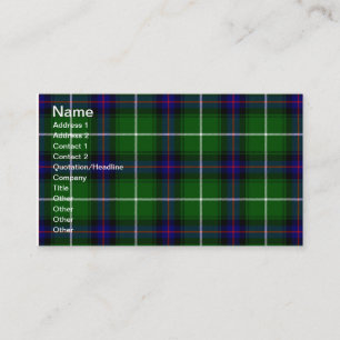 KlanDonald Macdonald Tartan Visitkort
