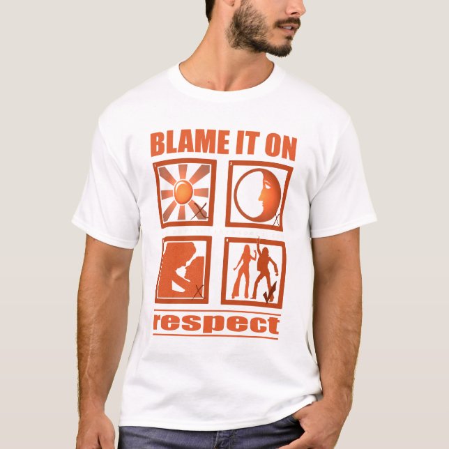Klandra det på respekt tee shirt (Framsida)