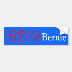 "klandra inte mig, mig röstade för den Bernie" Bildekal