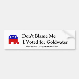 Klandra inte mig, mig röstade för Goldwater Bildekal