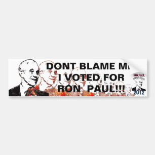KLANDRA INTE MIG, MIG RÖSTADE FÖR RON PAUL!!! BILDEKAL