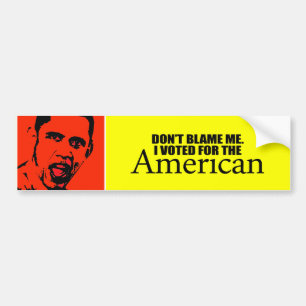 Klandra inte mig som jag röstade för amerikanen bildekal