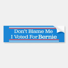 Klandra inte mig som jag röstade för Bernie Bildekal