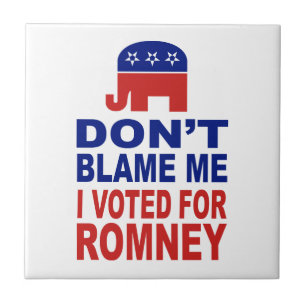 Klandra inte mig som jag röstade för Romney Kakelplatta