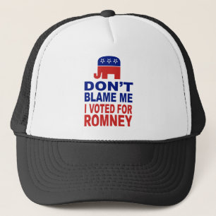 Klandra inte mig som jag röstade för Romney Keps