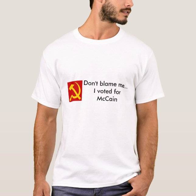 Klandra inte mig… tee shirt (Framsida)