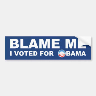Klandra mig, mig röstade för Obama Bildekal
