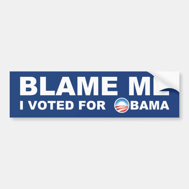 Klandra mig, mig röstade för Obama Bildekal (Framsidan)