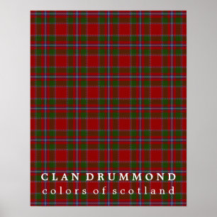 KlanDrummond färger av den Skottland tartanen Poster