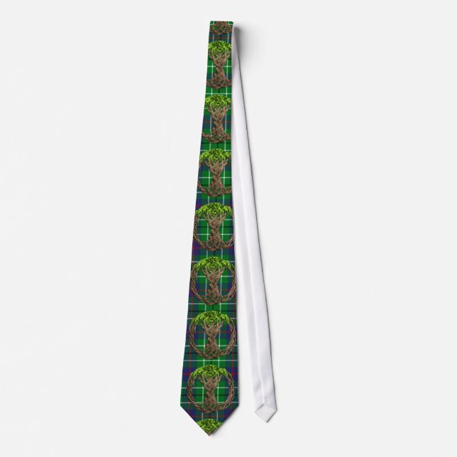 KlanDuncan Tartan och Celtic livets träd Slips (Framsida)