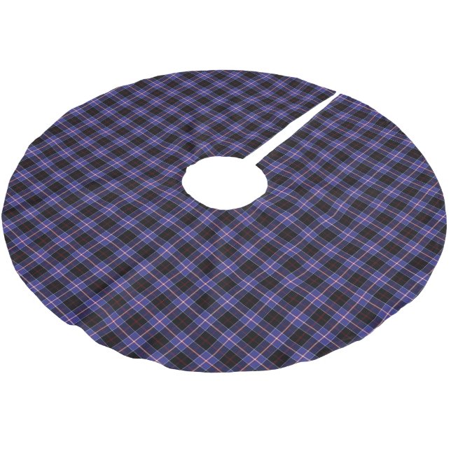 KlanDunlap Tartan Julgransmatta Borstad Polyester (Vinklad)