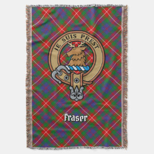 Klane Fraser av Lovat vapen över tartan Filt