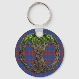 KlanElliot Tartan och Celtic livets träd Nyckelring