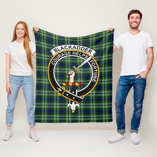 Klanen Blackadder Tartan Rutmönster Fleecefilt (På plats)