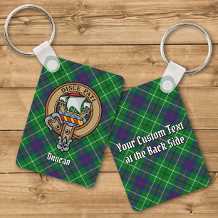 Klanen Duncan-vapen över tartan Nyckelring