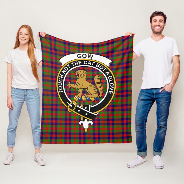 Klanen Gow Tartan Rutig Fleecefilt (På plats)