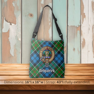 Klanen Kirkpatricks vapen över tartan Axelväska