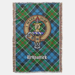 Klanen Kirkpatricks vapen över tartan Filt