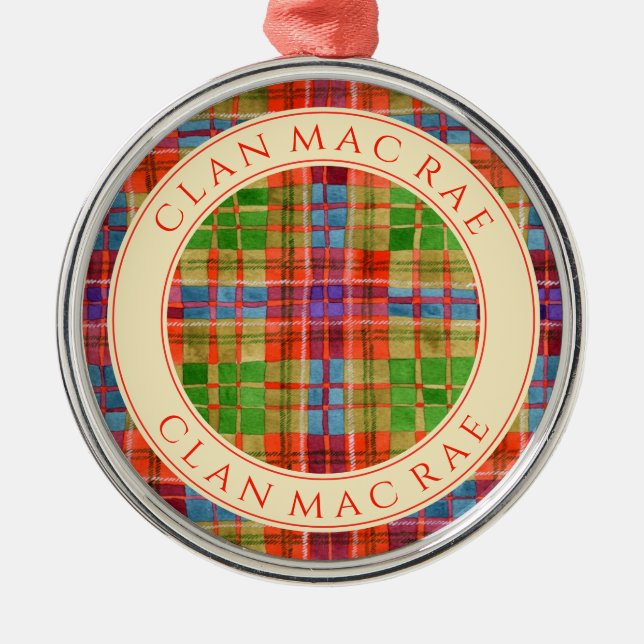 KLANEN MAC RAE Premium Rund Ornament (Framsidan)