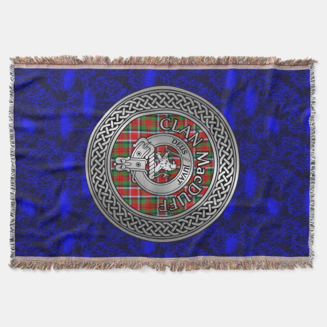 Klanen MacDuff Crest & Tartan Knut Filt (Framsidan)
