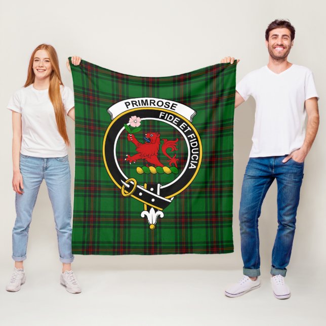Klanen Primrose Tartan Rutmönster Fleecefilt (På plats)