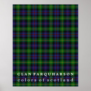 KlanFarquharson färger av den Skottland tartanen Poster
