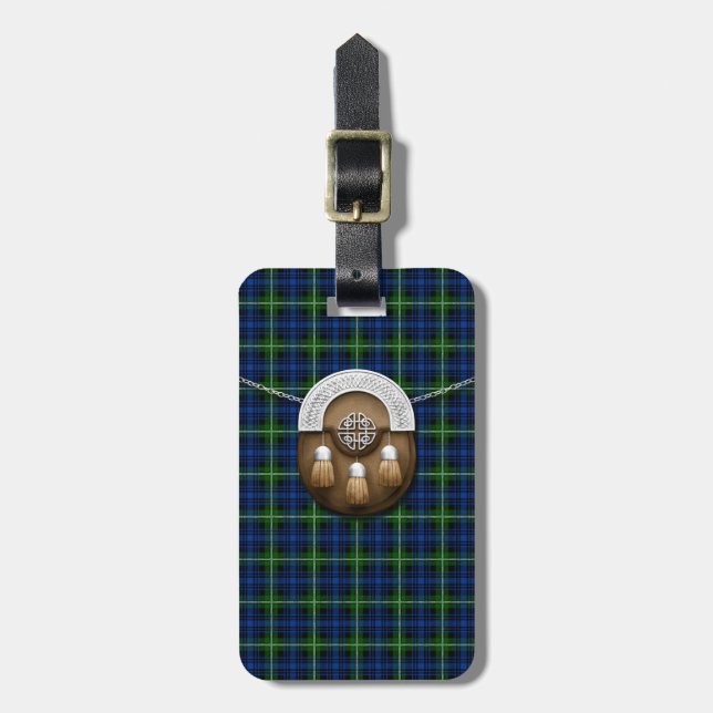 KlanForbes Tartan och Sporran Bagagebricka (Vertikal Framsida)