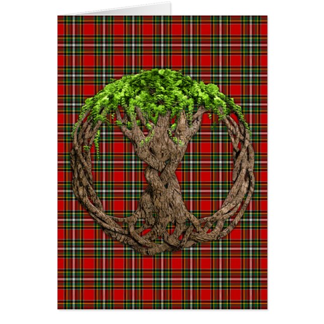 KlanGillespie Tartan och Celtic livets träd Hälsningskort (Framsidan)