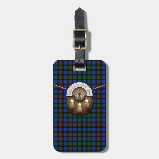 KlanGunn Tartan och Sporran Bagagebricka (Vertikal Framsida)