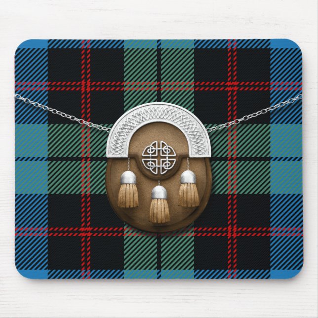 KlanGuthrie Tartan och Sporran Musmatta (Framsidan)