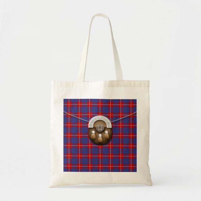 KlanHamilton Tartan och Sporran Tygkasse (Framsidan)