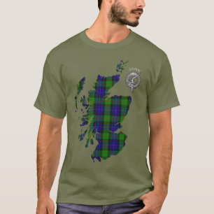 Klankartan över Clan Gunn & (latinsk) vapensköld T Shirt
