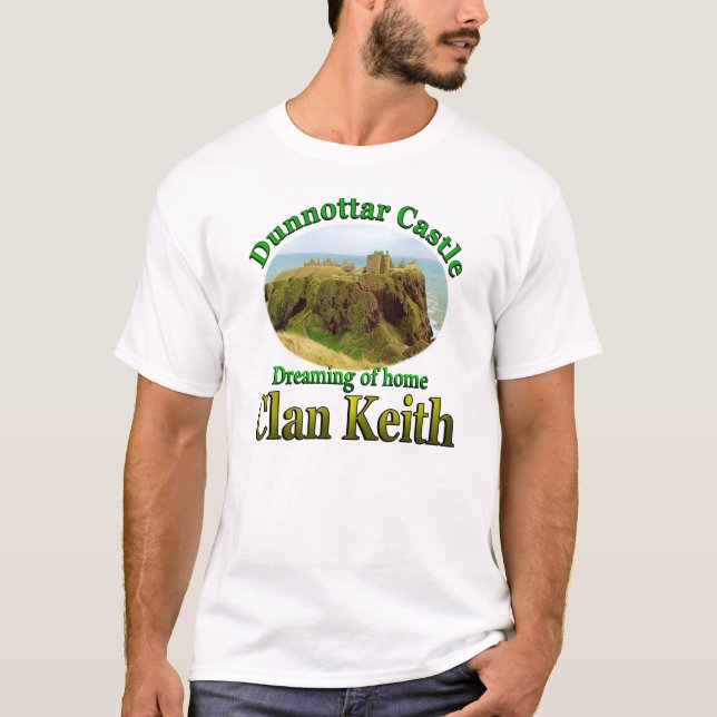 KlanKeith drömma av det hem- Dunnottar slottet Tee Shirt (Framsida)
