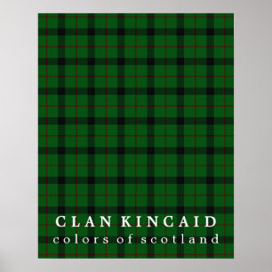 KlanKincaid färger av den Skottland tartanen Poster