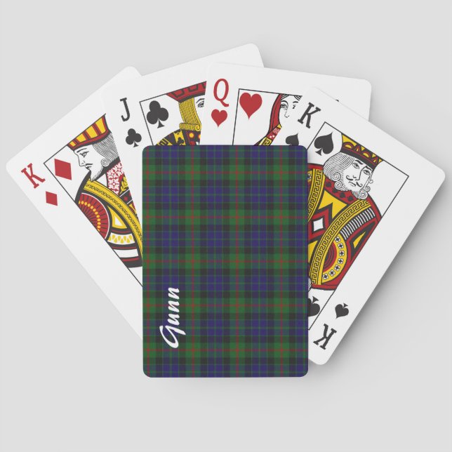 Klanklan Gunn Tartan Randiga Spelkort (Baksidan)
