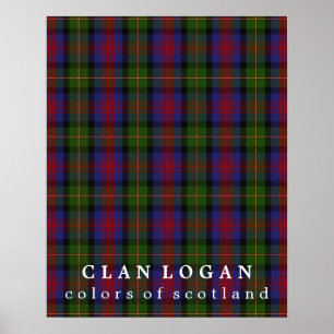KlanLogan färger av den Skottland tartanen Poster